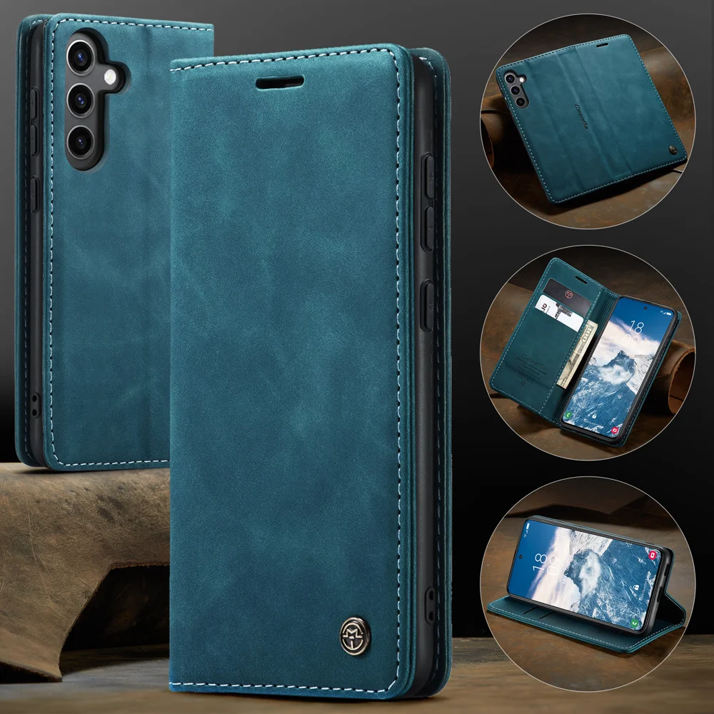 For Samsung Galaxy S24 FE Case CASEME 013 Series Card Holder Stand Leather Phone CoverCaseMe - Coffee-Cellmalls