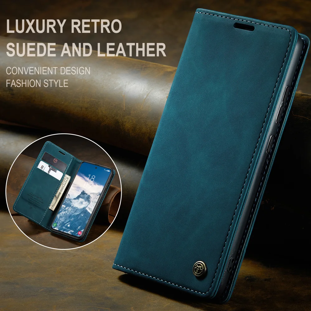 For Samsung Galaxy S24 FE Case CASEME 013 Series Card Holder Stand Leather Phone CoverCaseMe - Coffee-Cellmalls