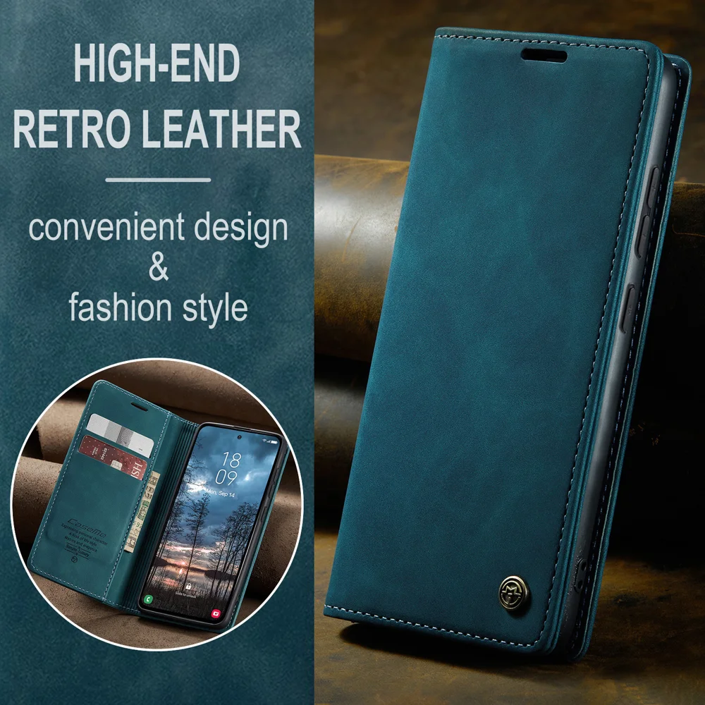 For Samsung Galaxy S25 Edge Wallet Case CASEME 013 Series PU Leather Phone Cover Stand - Brown-Cellmalls