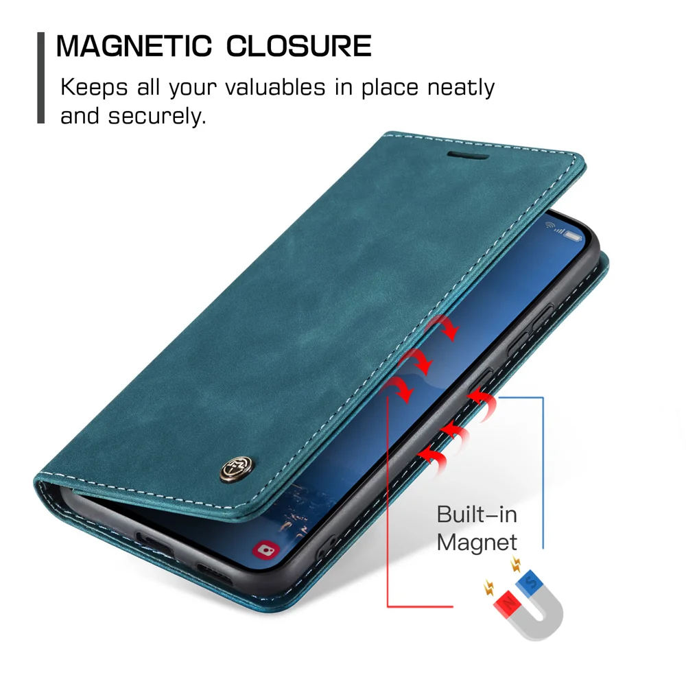 For Samsung Galaxy S25 FE Wallet Case CASEME 013 Series PU Leather Phone Cover Stand - Red-Cellmalls