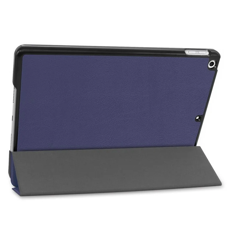 Tri-Fold Stand Tablet Cover for iPad 10.2 (2021) / (2020) / (2019) PU Leather Protective Smart Case with Auto Sleep / Wake - Dark Blue-Cellmalls
