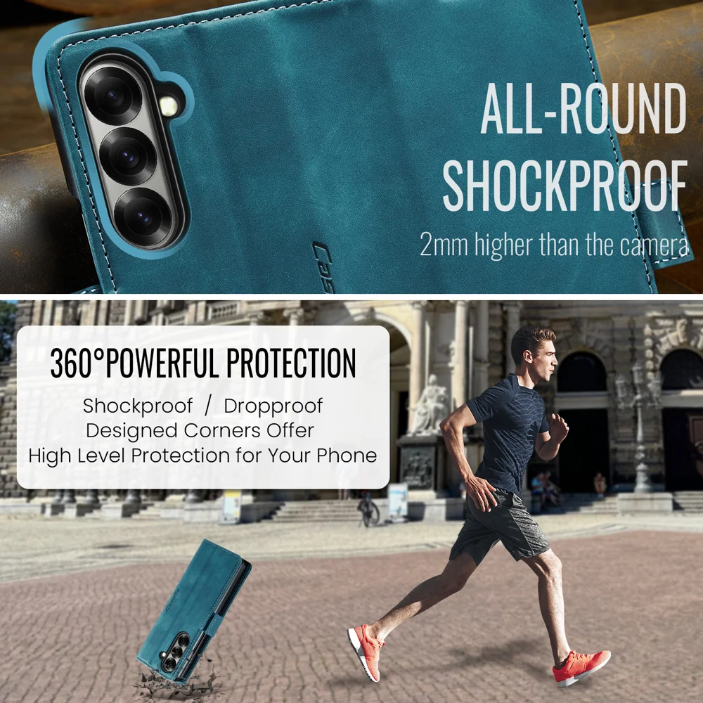 For Samsung Galaxy Z Fold7 5G Wallet Case CASEME 013 Series PU Leather Phone Cover Stand - Brown-Cellmalls