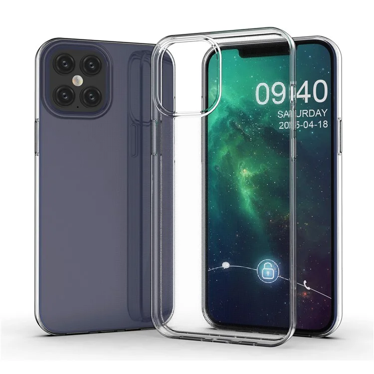 Ultra Thin Clear TPU Phone Cover for Apple iPhone 12 Pro Max 6.7 inch-Cellmalls