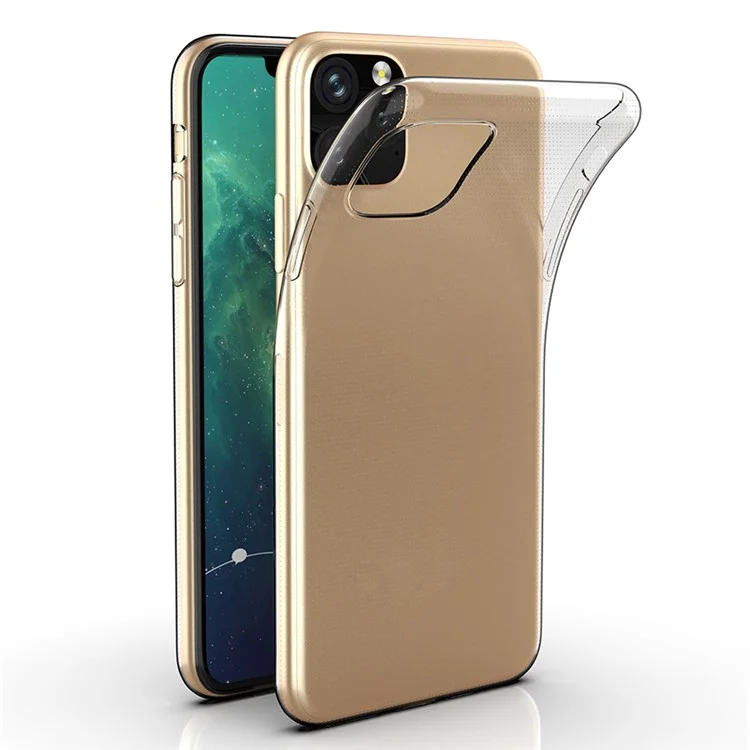 For iPhone 11 Pro Max 6.5 inch Mobile Phone Shell Protector Anti-Shock Phone Case Ultra Thin High Transparency Clear Flexible TPU Cover-Cellmalls
