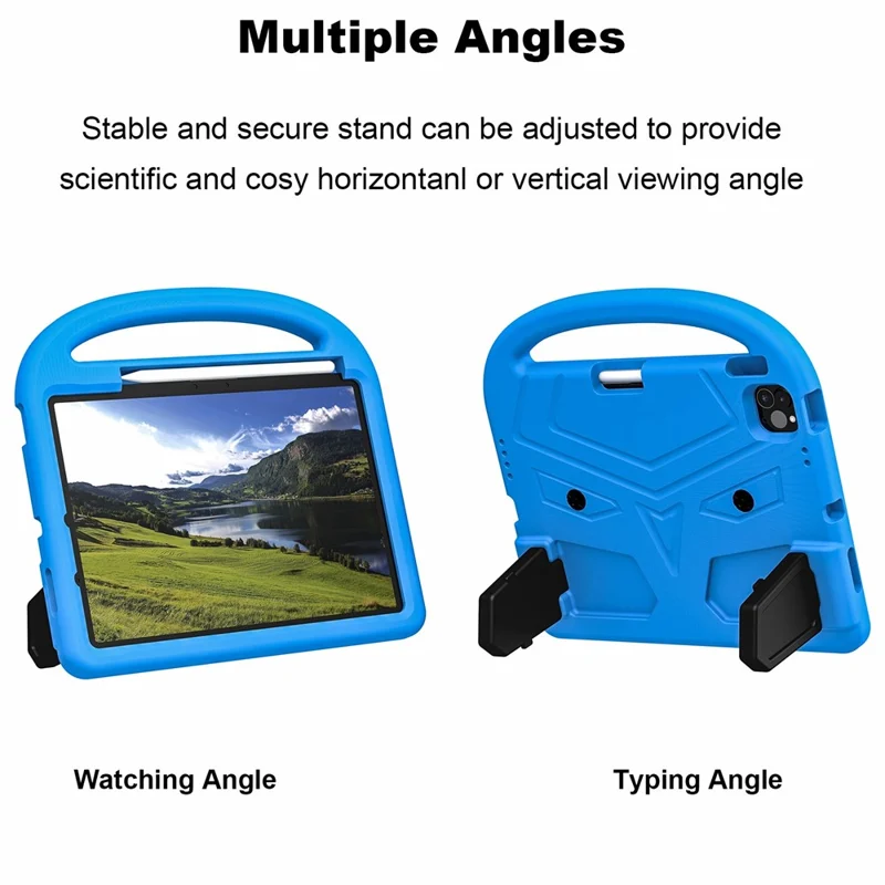 For iPad Pro 11 (2024) Case Sparrow Style EVA Tablet Cover with Kickstand - Blue-Cellmalls