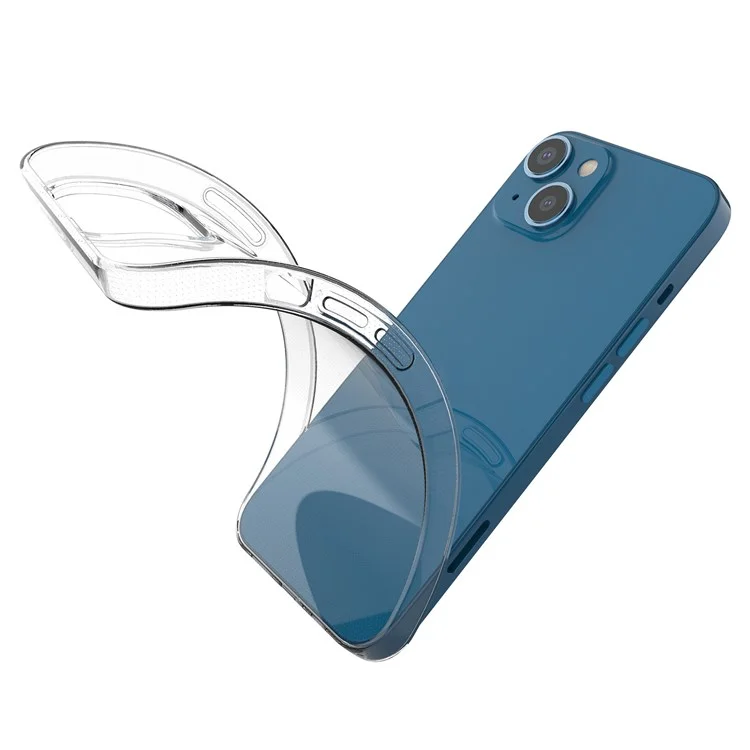 Transparent Phone Case for iPhone 14 6.1 Inch, Ultra Slim Anti-Drop Protection TPU Back Cover-Cellmalls