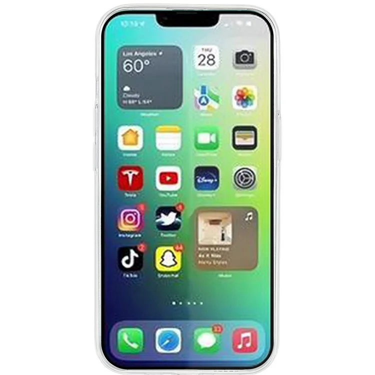 For iPhone 15 Flexible TPU Clear Phone Cover Super Slim Shockproof Cell Phone Case Shell-Cellmalls