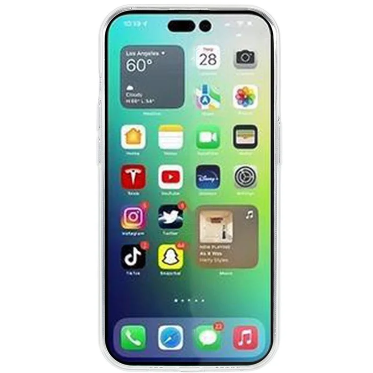 Super Slim TPU Phone Cover for iPhone 15 Pro , HD Clear Shell Dustproof Cell Phone Case-Cellmalls