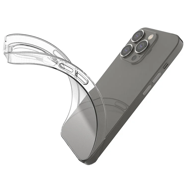 Soft TPU Case for iPhone 14 Pro 6.1 Inch, Yellowing-Resistant Slim Transparent Phone Cover-Cellmalls