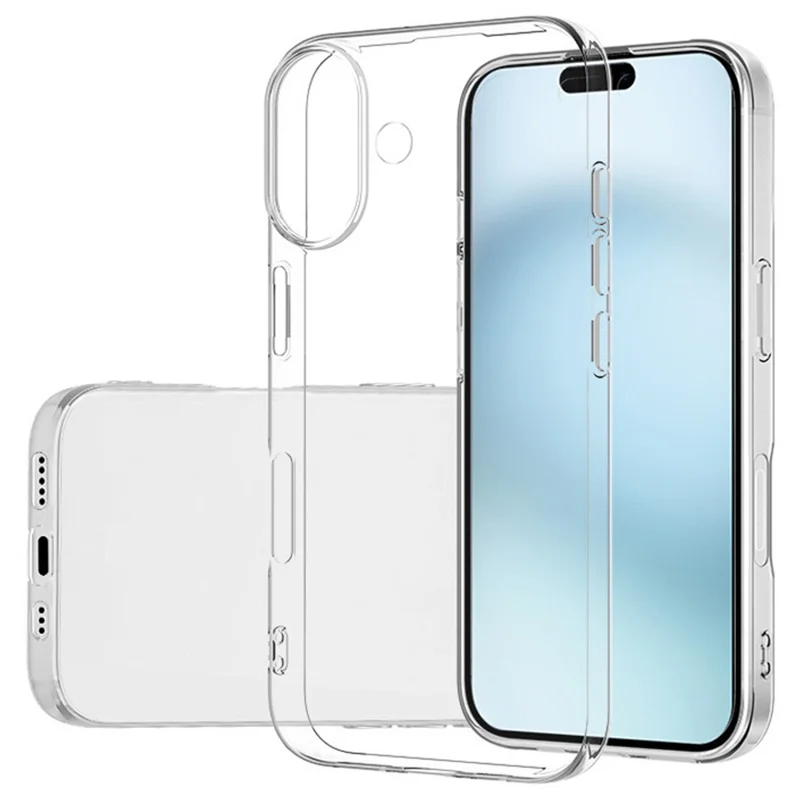 For iPhone 16 Case Crystal Clear Flexible TPU Slim Phone Cover-Cellmalls
