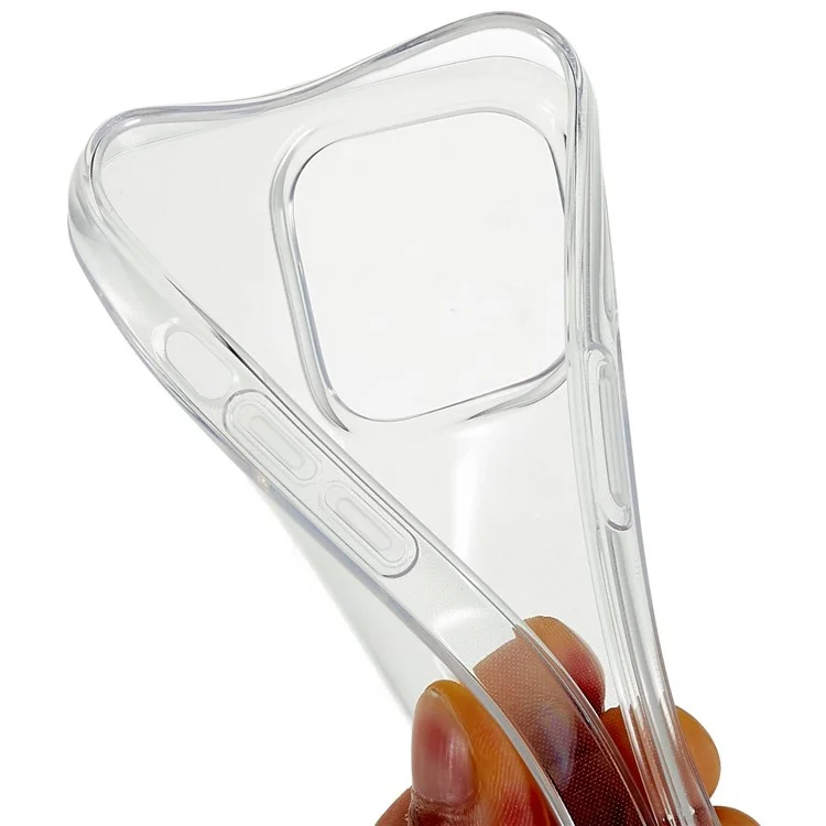 For iPhone 15 Pro Max Super Slim TPU Clear Phone Cover Dustproof Cell Phone Case-Cellmalls