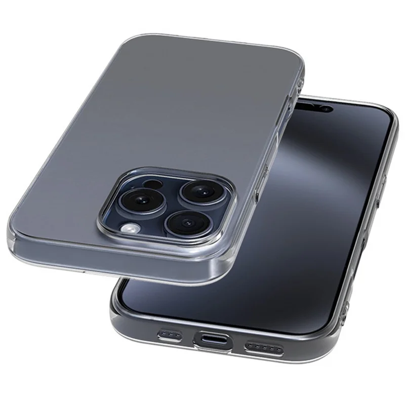 For iPhone 16 Pro Case Ultra Thin Soft TPU Phone Cover HD Transparent-Cellmalls