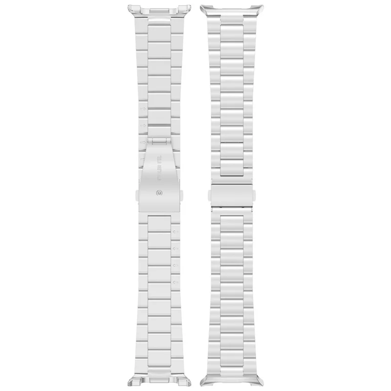 3-Bead Watch Strap for Samsung Galaxy Watch8 44mm / 40mm / Watch8 Classic 46mm Stainless Steel Wrist Band - Silver-Cellmalls