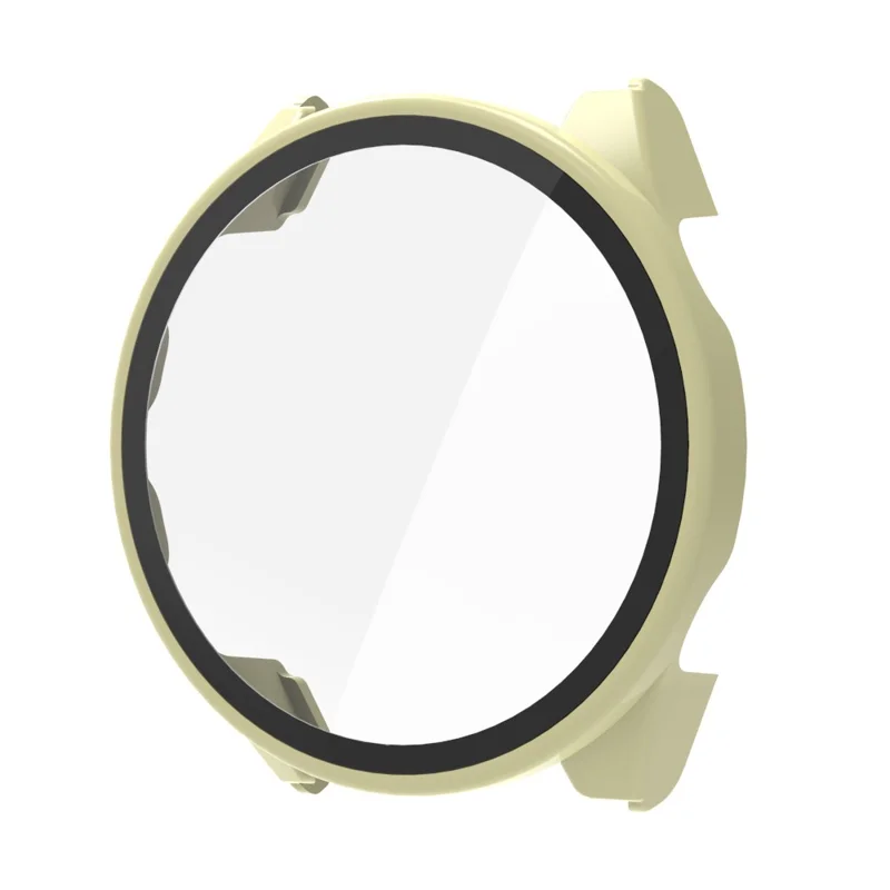 For Garmin Forerunner 570 42mm Protective Case Hard PC Watch Frame with Tempered Glass Film - Transparent-Cellmalls