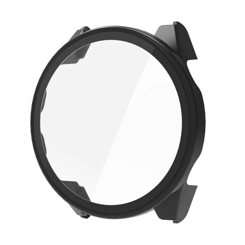 For Garmin Forerunner 570 42mm Protective Case Hard PC Watch Frame with Tempered Glass Film - Transparent-Cellmalls