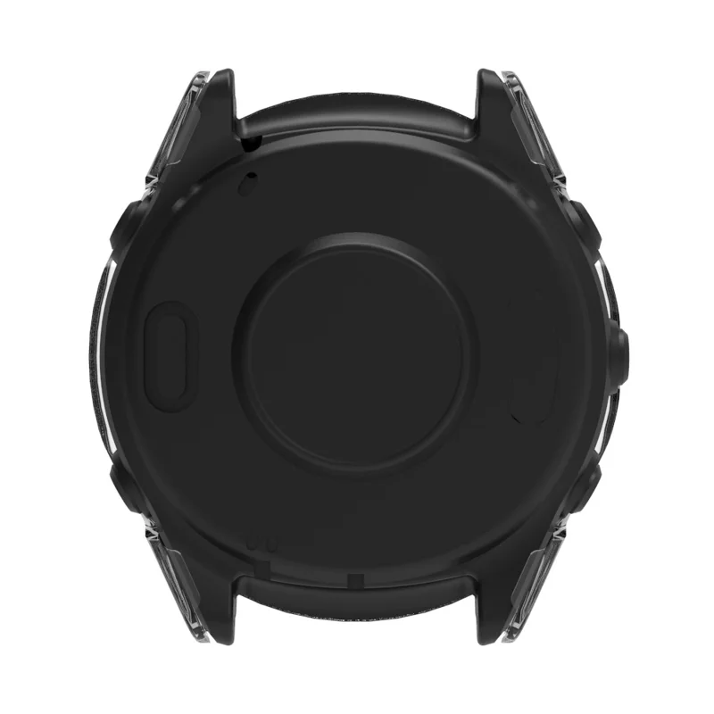 For Garmin Forerunner 570 42mm Protective Case Hard PC Watch Frame with Tempered Glass Film - Transparent-Cellmalls