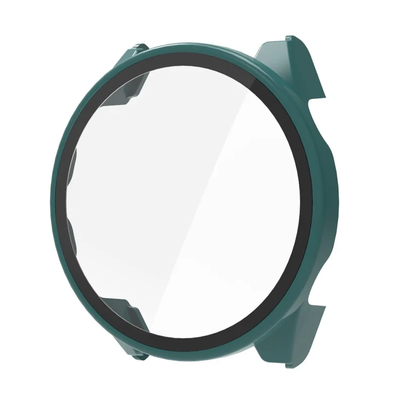 For Garmin Forerunner 570 42mm Protective Case Hard PC Watch Frame with Tempered Glass Film - Transparent-Cellmalls