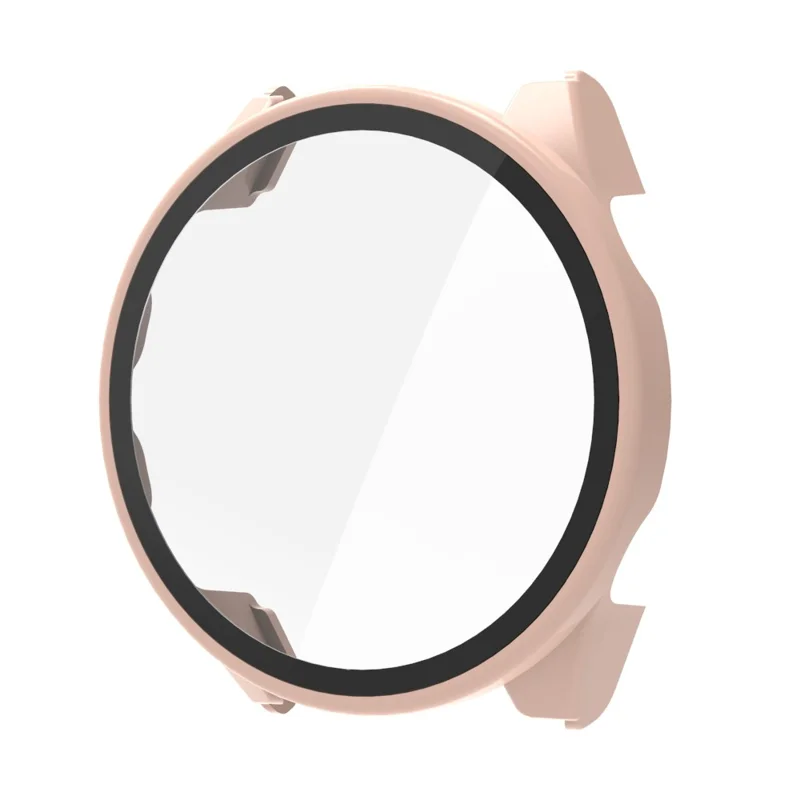 For Garmin Forerunner 570 42mm Protective Case Hard PC Watch Frame with Tempered Glass Film - Transparent-Cellmalls