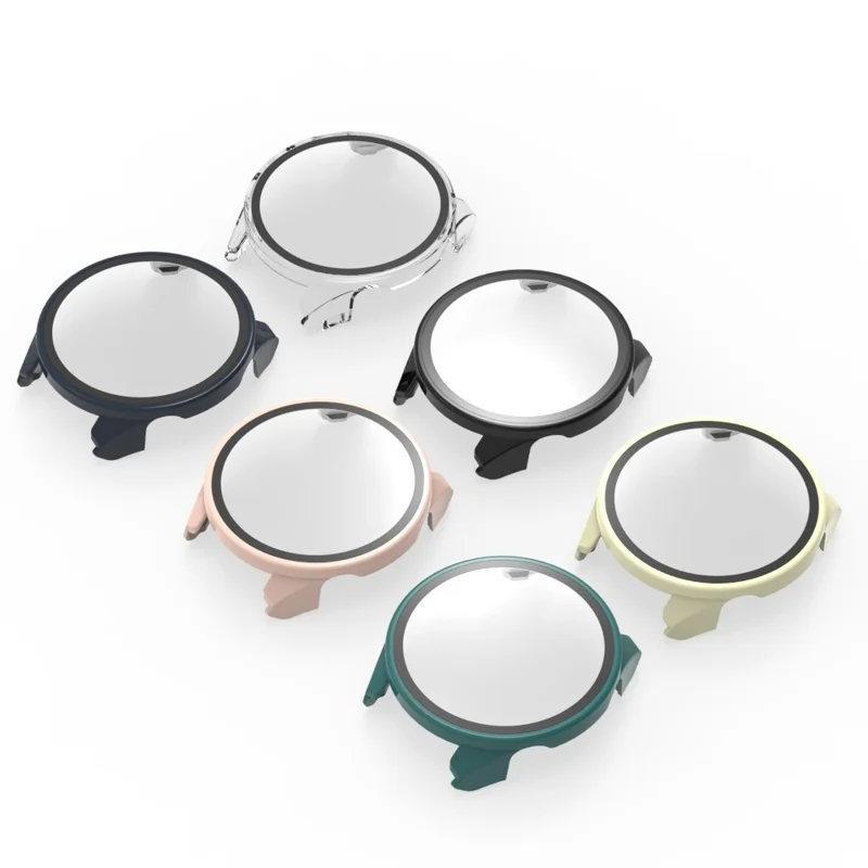 For Garmin Forerunner 970 Protective Case Hard PC Watch Frame with Tempered Glass Film - Transparent-Cellmalls