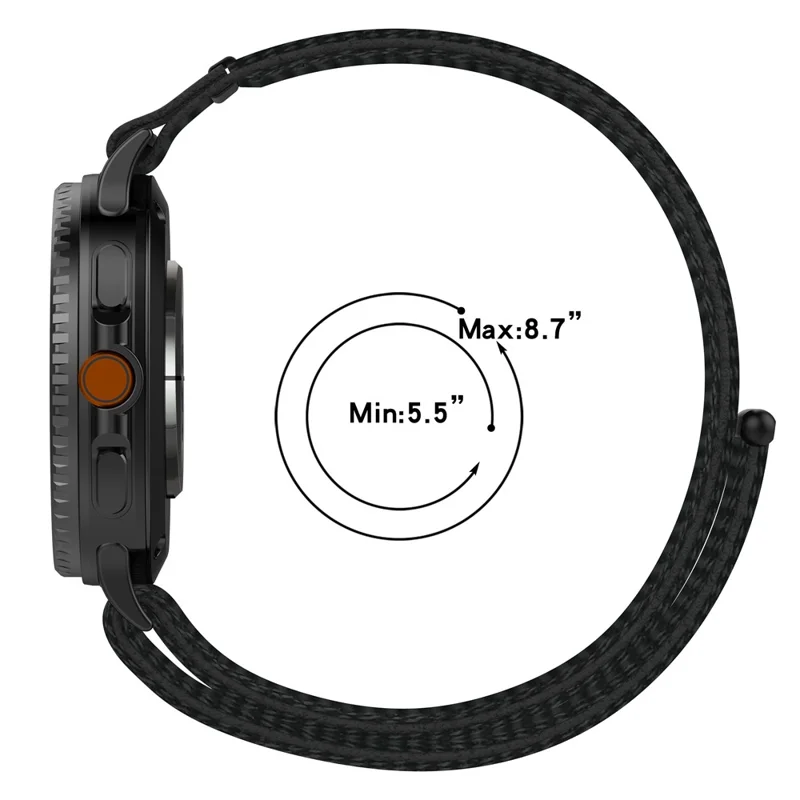 Watch Strap for Samsung Galaxy Watch8 44mm / 40mm / Watch8 Classic 46mm Magic Tape Nylon Woven Band - Rainbow-Cellmalls