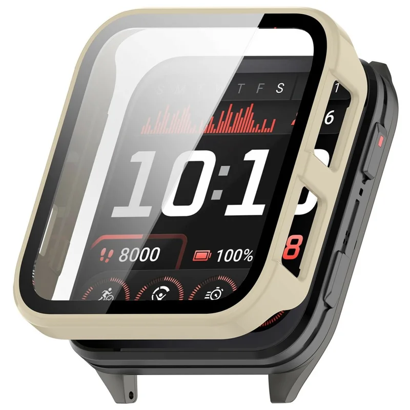 For Garmin Venu X1 Hard PC Watch Protective Case with Tempered Glass Film - Pink-Cellmalls