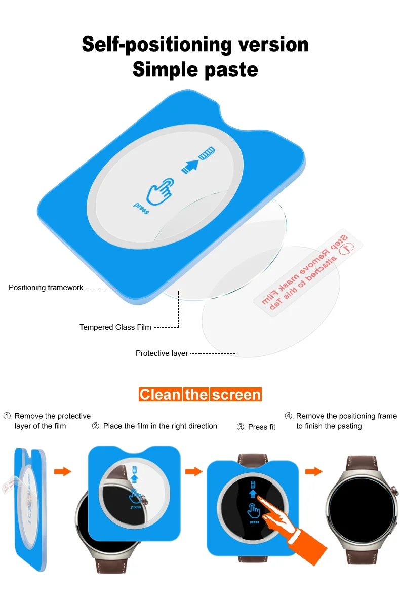 IMAK For Samsung Galaxy Watch 5 40mm Screen Protector Tempered Glass Watch Film Easy Installation-Cellmalls