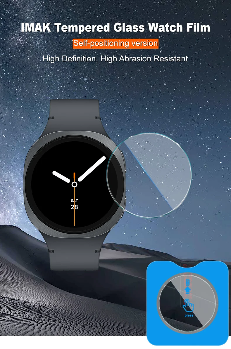 IMAK For Samsung Galaxy Watch8 40mm Tempered Glass Screen Protector with Installation Tool-Cellmalls
