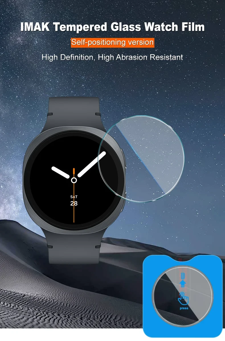 IMAK For Samsung Galaxy Watch8 44mm Tempered Glass Screen Protector with Installation Tool-Cellmalls