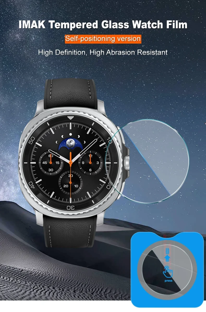 IMAK For Samsung Galaxy Watch8 Classic 46mm Tempered Glass Screen Protector with Installation Tool-Cellmalls