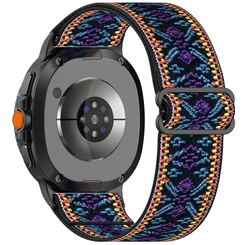 Nylon Watch Band for Samsung Galaxy Watch8 44mm / 40mm / Watch8 Classic 46mm Elastic Wrist Strap - Leopard Print-Cellmalls