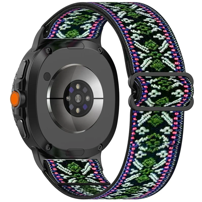 Nylon Watch Band for Samsung Galaxy Watch8 44mm / 40mm / Watch8 Classic 46mm Elastic Wrist Strap - Leopard Print-Cellmalls