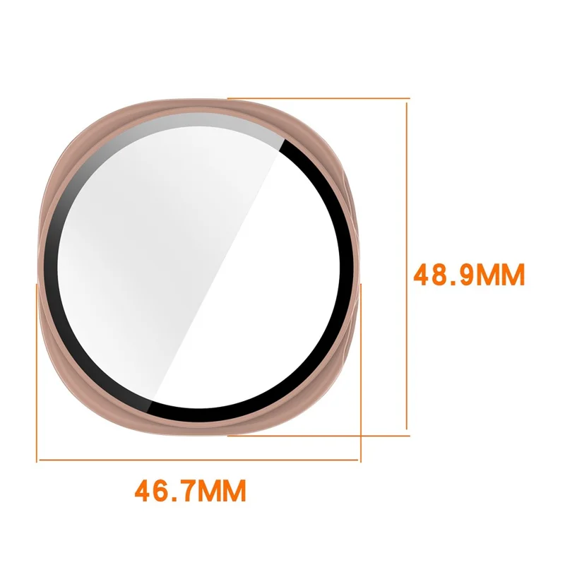 For Samsung Galaxy Watch8 44mm Hard PC Watch Protective Case with Tempered Glass Film - Transparent-Cellmalls