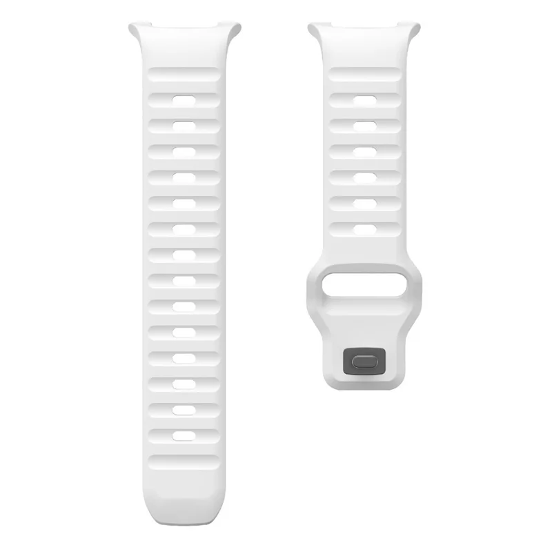 Silicone Watch Band For Samsung Galaxy Watch8 44mm  /  40mm  /  Watch8 Classic 46mm Wave Reverse Buckle Wrist Strap - White-Cellmalls