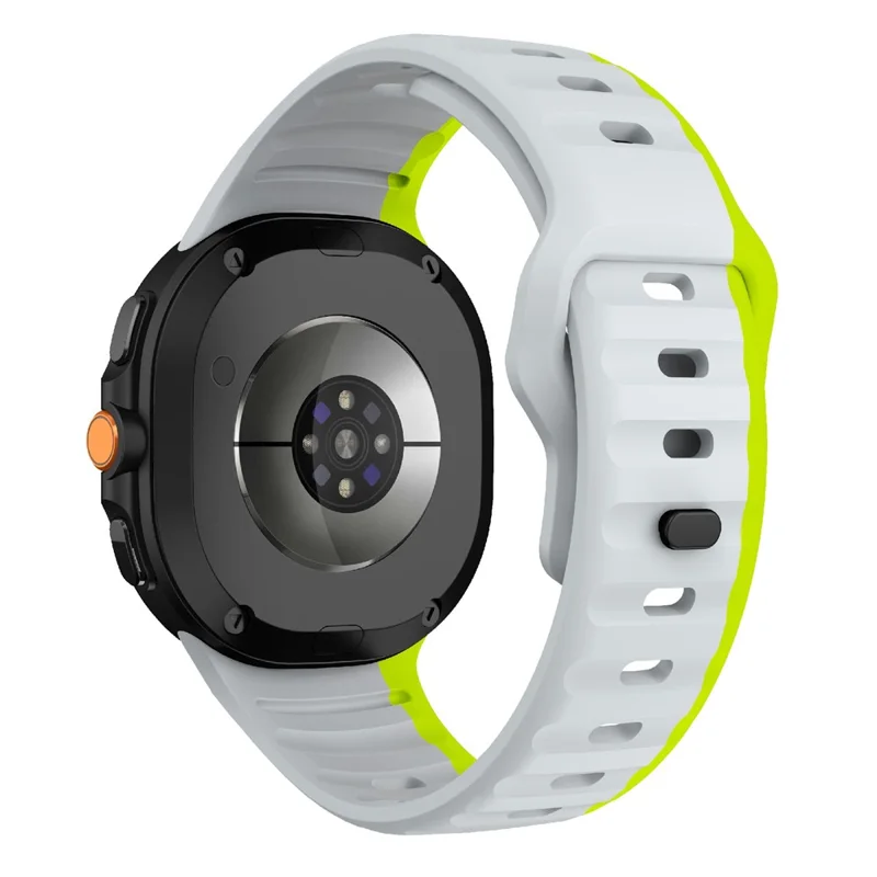 Silicone Watch Band For Samsung Galaxy Watch8 44mm  /  40mm  /  Watch8 Classic 46mm Wave Reverse Buckle Wrist Strap - White-Cellmalls