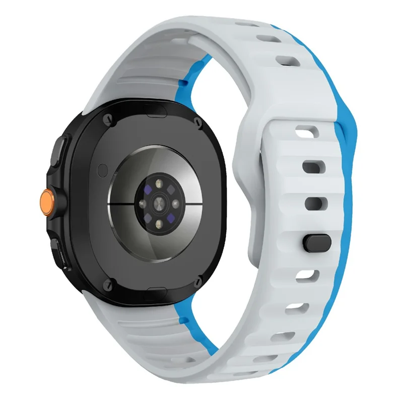 Silicone Watch Band For Samsung Galaxy Watch8 44mm  /  40mm  /  Watch8 Classic 46mm Wave Reverse Buckle Wrist Strap - White-Cellmalls