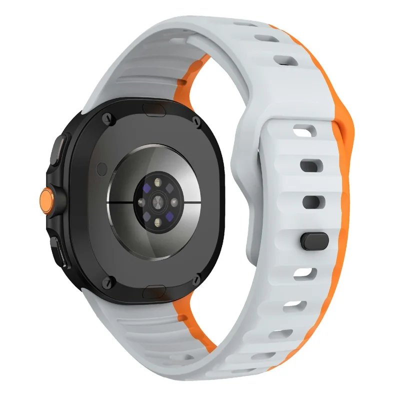 Silicone Watch Band For Samsung Galaxy Watch8 44mm  /  40mm  /  Watch8 Classic 46mm Wave Reverse Buckle Wrist Strap - White-Cellmalls