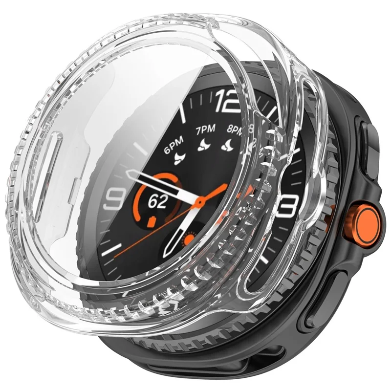 For Samsung Galaxy Watch8 Classic 46mm Hard PC Watch Protective Case with Tempered Glass Film - Pink-Cellmalls