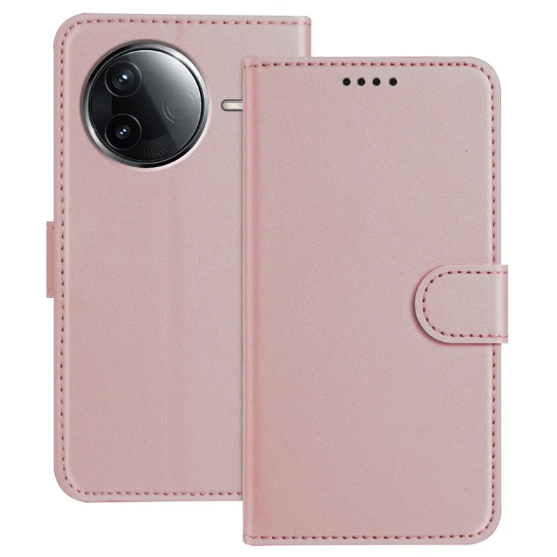 For Xiaomi Poco F7 Ultra 5G / Poco F7 Pro 5G / Redmi K80 Pro 5G / K80 5G Leather Case Wallet Stand Solid Color Anti Drop Phone Cover - Black-Cellmalls