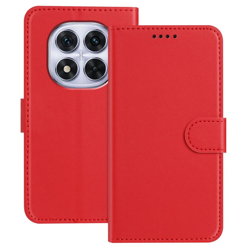 For Xiaomi Redmi Note 14 Pro+ 5G / Xiaomi Poco X7 5G / Xiaomi Redmi Note 14 Pro 5G Leather Case Wallet Stand Solid Color Anti Drop Phone Cover - Black-Cellmalls