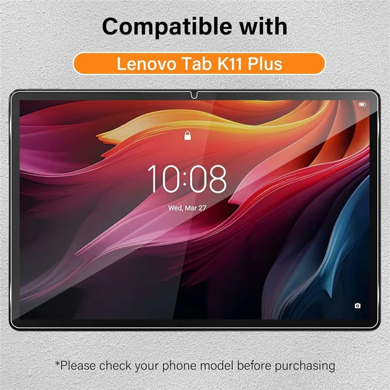 For Lenovo Tab K11 Plus Tempered Glass Screen Protector 2.5D Straight Edge Screen Film-Cellmalls