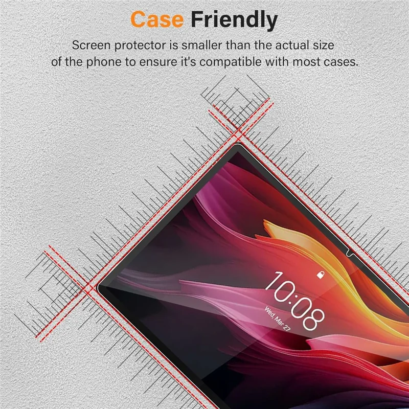 For Lenovo Tab K11 Plus Tempered Glass Screen Protector 2.5D Straight Edge Screen Film-Cellmalls