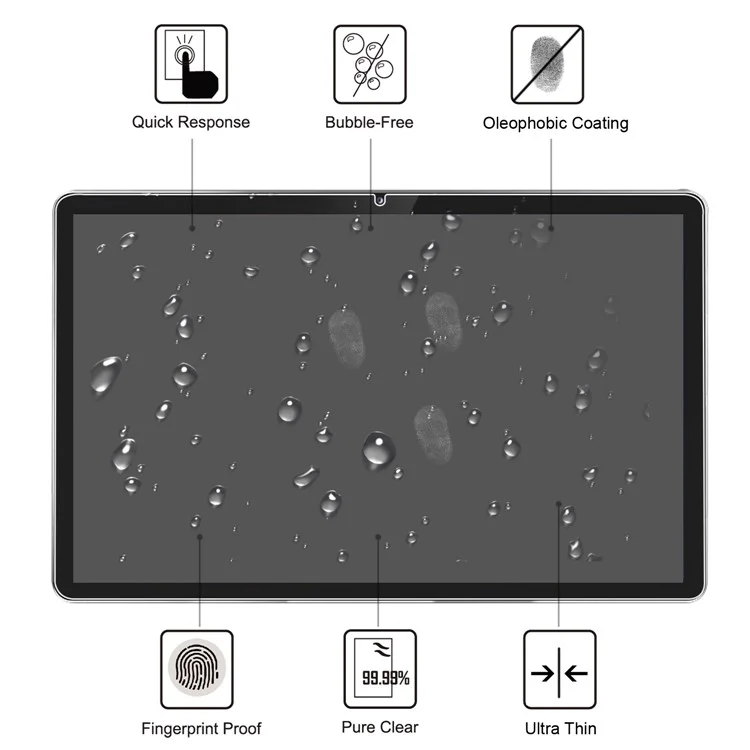 ForLenovo Tab M10 (Gen 3) TB-328FU / TB-328XU 2.5D Straight Edge Tempered Glass Film Scratch-resistant Anti-explosion Full Screen Protector-Cellmalls