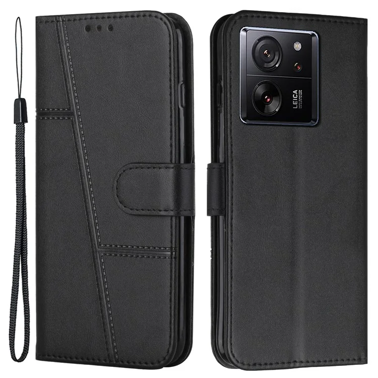 For Xiaomi 13T / 13T Pro / Redmi K60 Ultra Case Wallet Shockproof Phone Stand Cover - Black-Cellmalls