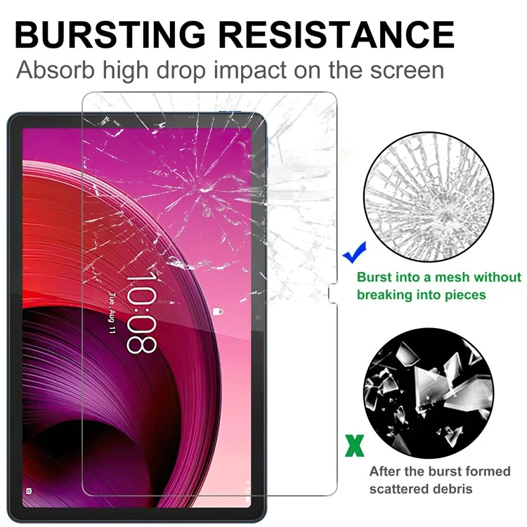 For Lenovo Tab M10 5G 2.5D Straight Edge Tempered Glass Film Anti-scratch Tablet Screen Protector-Cellmalls