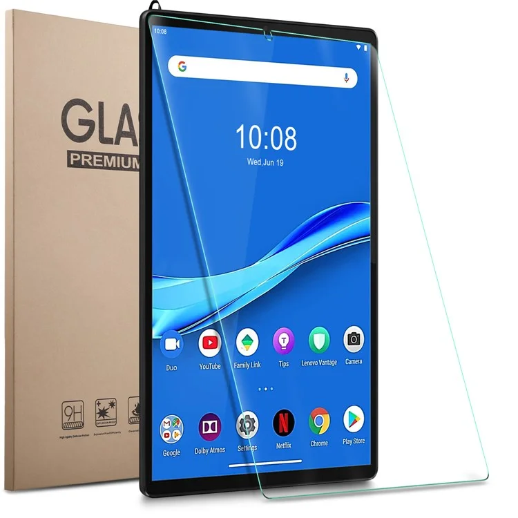 Anti-explosion Anti-scratch Dustproof Straight Edge 9H Tempered Glass Screen Protector Film for Lenovo Tab M10 Plus/Tab K10-Cellmalls