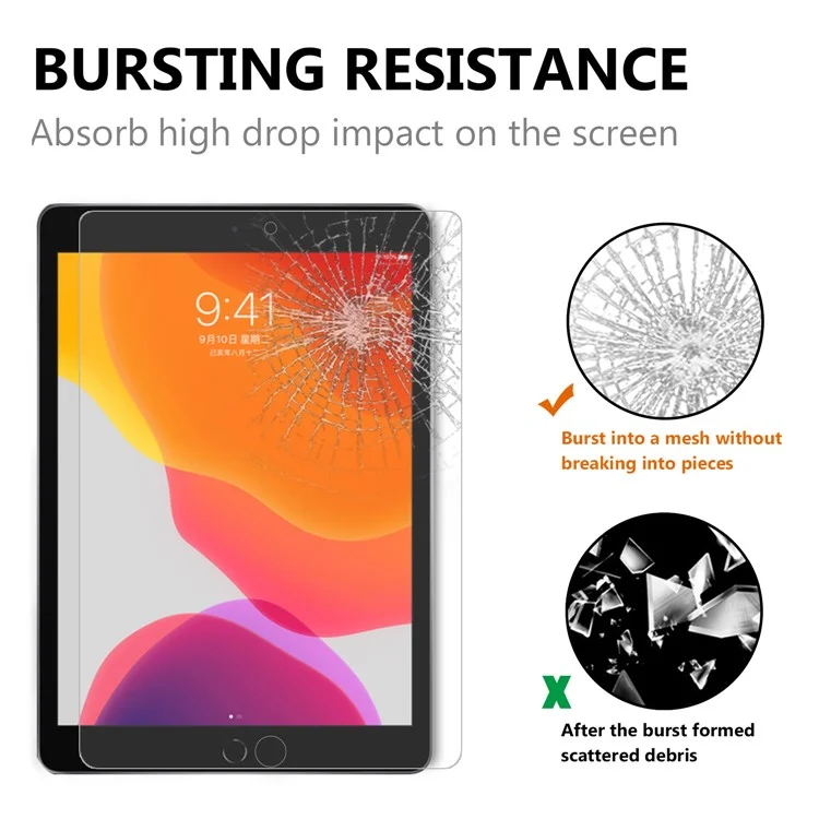 Screen Protector for iPad 10.2 (2021) / (2020) / (2019) Anti-Scratch Dust-Proof 2.5D Arc Edge Tempered Glass Film-Cellmalls