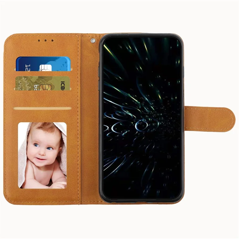 For Xiaomi 14 Ultra Case Viewing Stand Flip Leather Phone Cover with Strap - Yellow-Cellmalls