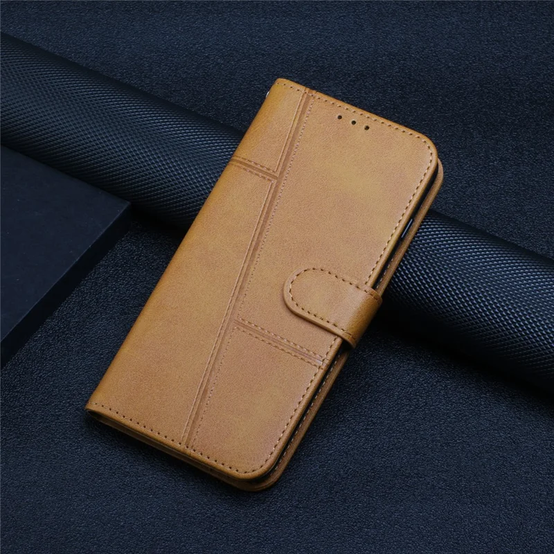 For Xiaomi 14 Ultra Case Viewing Stand Flip Leather Phone Cover with Strap - Yellow-Cellmalls