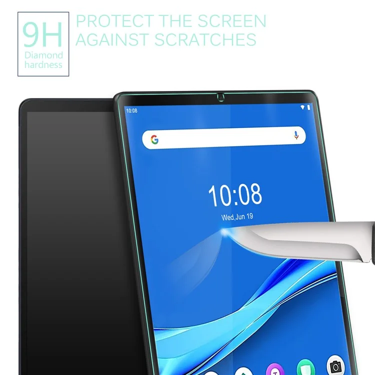Anti-explosion Anti-scratch Dustproof Straight Edge 9H Tempered Glass Screen Protector Film for Lenovo Tab M10 Plus/Tab K10-Cellmalls