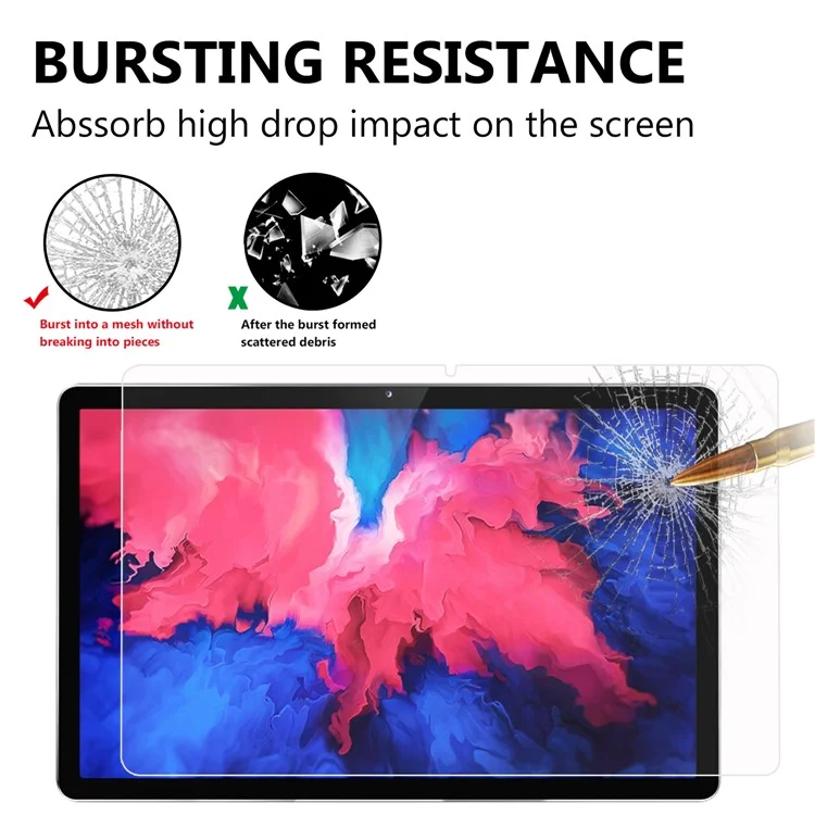 Ultra Clear Full Coverage Straight Edge Tempered Glass Screen Protector Film for Lenovo Tab P11 TB-J606F / Tab P11 5G-Cellmalls